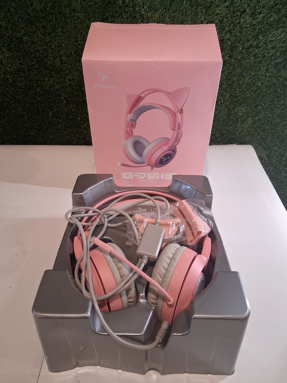 SOMIC Stincoo G951s Pink Cat Ear Gaming Headset Mic PS4 PS5 PC Xbox Box